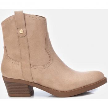 Botín de mujer XTI 142039 color camel con cremallera y tacón de 5 cm