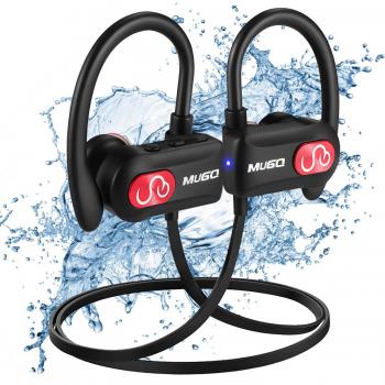 Auriculares Bluetooth Deportivos Impermeables IPX7, Cascos Bluetooth inalámbricos, Tecnología APTX y de Ruido de Cancelación CVC 6.0, Sonido Estéreo de Calidad Superior, 13hrs de Reproduccion