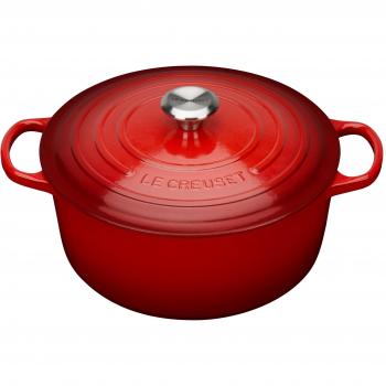Cocotte de Hierro Fundido Le Creuset Signature 22 cm, 3.3L, Rojo Cereza