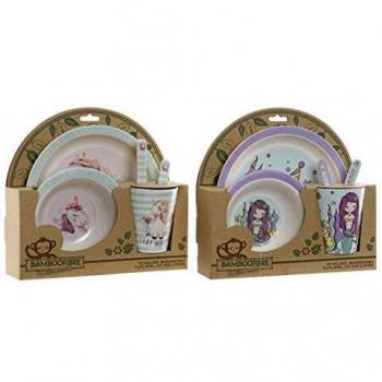 Vajilla infantil bambu 5pz 2 mod.