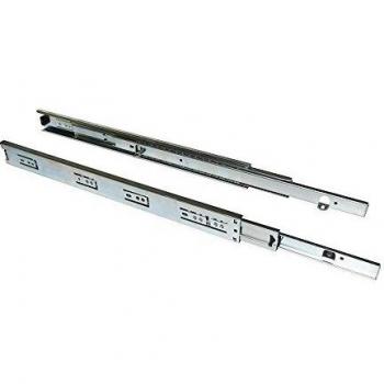 Juego de guías de bolas Emuca para cajón de extracción total 45 mm x L 300 mm con escuadras