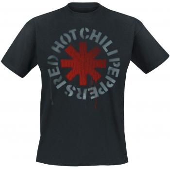 Red Hot Chili Peppers Stencil Black XXL T-Shirt - 100% Cotton Jersey