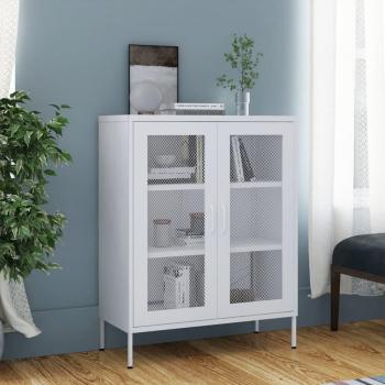 White Steel Storage Cabinet 31.5x13.8x40