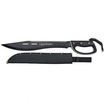 Machete Cortacaña Espartano Martinez Albainox con Mango de Goma y Hoja de 45 cm, Incluye Funda de Nylon