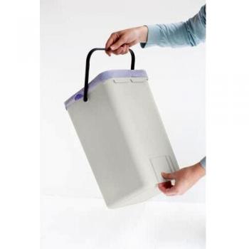 Brabantia Cubo de basura Sort & Go, 3.2 galones, gris claro
