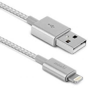 Cable Lightning MFi Moshi 1,2 m Plata