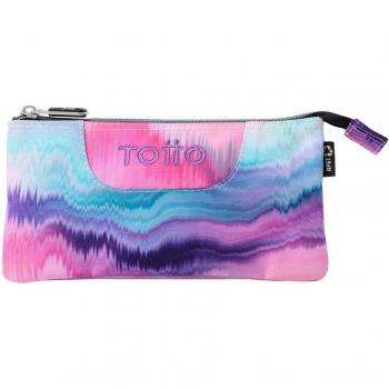 Estuche Totto Tablero escolar eco-friendly tres compartimentos color rosa