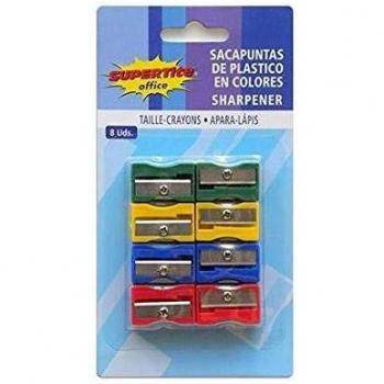 Supertite Pack de 8 Sacapuntas, multicolor