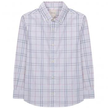 Gocco Camisa Cuadro Ventana, Blanco