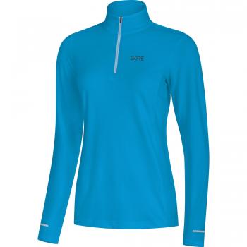 Gore Running Wear GORE Wear, Mujer, Camiseta transpirable de manga larga para correr, GORE R3 Women Long Sleeve Shirt, Talla: 36, Color Azul/Azul celeste, 100078