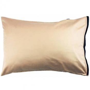 Home Concept Petals Juego de Fundas de Almohada Satén, Dorado 75.00x50.00x2.00 cm 2 Unidades