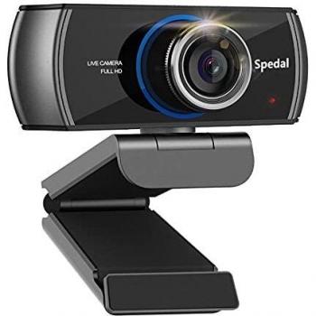 Webcam H.264 Full HD 1536P Cámara Web Live Streaming Computadora Portátil Cámara con Micrófono y para PC, Web CAM para Skype, Youtube Vídeo Radiodifusión Compatible con Windows, Mac