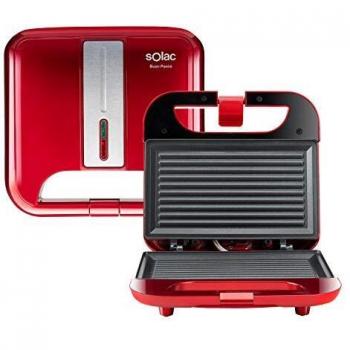 Solac Buon Panini - Sandwichera con placa grill para bocadillos y paninis, placa de 21.5 x 12.5 cm con recubrimiento antiadherente, 750 W