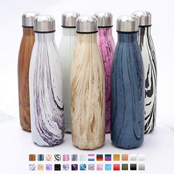 KAILH Doble Pared con Aislamiento de Botella Agua de Acero Inoxidable, Botella Agua Gimnasio, Botella Agua Deportiva, para Niños, Deporte, Oficina, Yoga, Ciclismo, Eco-Friendly & sin BPA, 500ml