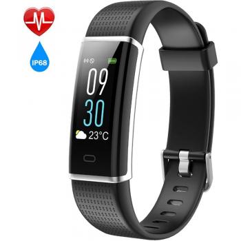 Willful Pulsera Actividad Impermeable IP68,Color Screen con 14 Modos de Deporte,Pulsera Inteligente con Pulsómetro, Monitor de Calorías, Sueño ,Podómetro, Monitor de Ritmo Cardíaco, captura de cámara, Notificación de mensajes Pulsera Deporte para A