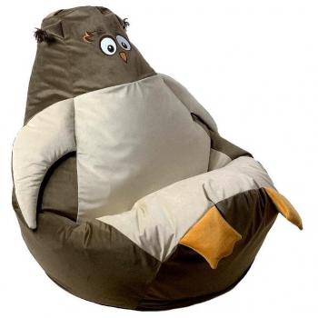 Saco puf Sowa marrón-beige 105 x 80 cm