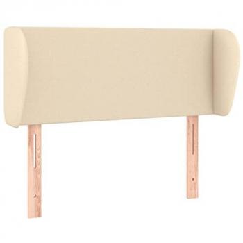 Cabecero de tela color crema 93x23x78/88 cm