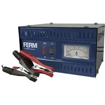 FERM BCM1021 Cargador de batería de metal, Baterías compatibles 20-75Ah