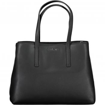 Calvin Klein CK Must Black Tote Handbag for Women, Size: One Size, Polyester with 2 Handles