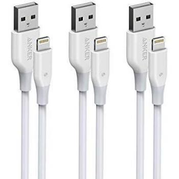 Anker iPhone Charger Cable, 3 Pack 3ft PowerLine Lightning Cable MFi Certified - High Speed and Durable iPhone Cable Lead USB Fast Charging Cable for iPhone 11 Pro/Max Xs/X / 8 Plus/iPad/iPod