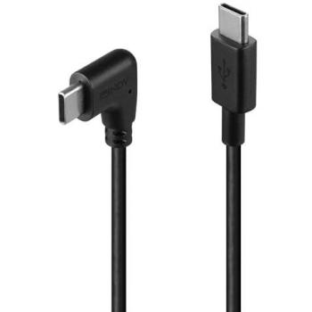 Cable USB 2.0 Tipo C 0.5m con Ángulo de 90 Grados - Negro