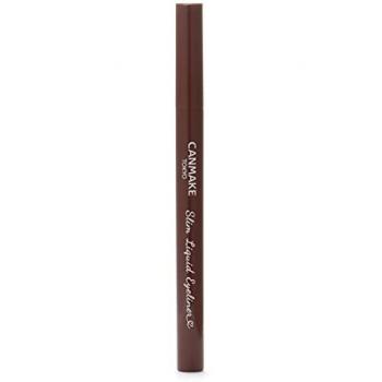 Canmake Slim Liquid Eyeliner 02 Brown - Fine Tip Waterproof Eyeliner