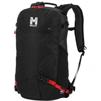 Mochila Millet Prolighter 22L Unisex Negra Intensa con Detalles Rojos para Senderismo