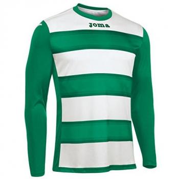 Joma Europa III Camiseta de Juego Manga Larga, Hombre, Verde/Blanco, XS