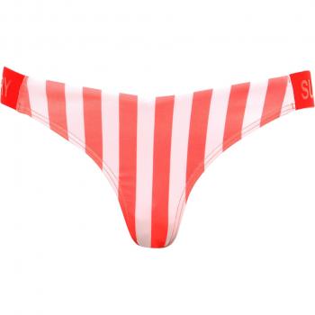 Braguita de bikini Superdry Cheeky a rayas rosa y blanco para mujer