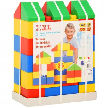 Polesie Wader Juego de Bloques XXL 36 Piezas - Juego de construcción, incluye 36 piezas grandes, diseñado para niños, fomenta la creatividad y la motricidad fina