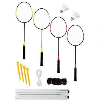 4 jugador de bádminton familia Set