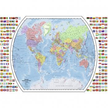 Ravensburger Political World Map with Flags - 1000 Piece Puzzle