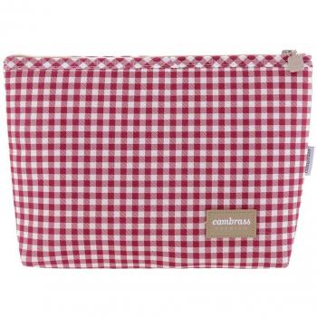Bolsa de Aseo Cambrass Vichy Rojo 100% Poliéster