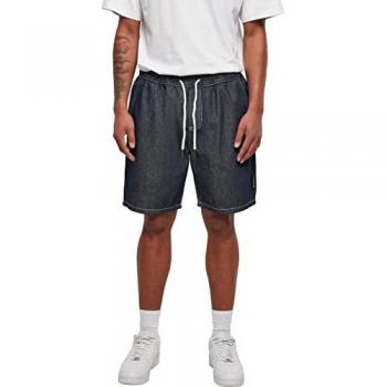 Southpole Men's Dark Blue Washed Denim Shorts, Regular Waist, Size XL