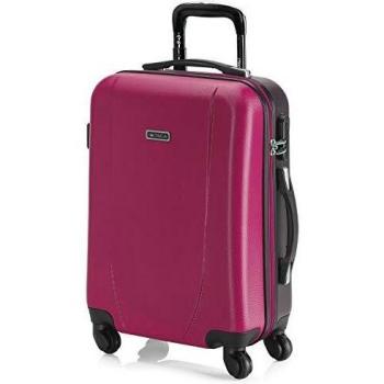 ITACA - Maletas de Viaje Cabina 55x38x20 - Maletas de Cabina con 4 Ruedas - Maletas de Viaje Pequeñas de Marca. Trolley Cabina Equipaje de Mano 10kg Candado de Combinación. 71150, Fucsia-Antracita