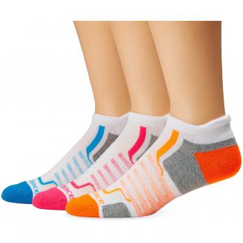 New Balance Performance Low Cut Tab-3 Pairs Calcetines, Mujer, White/Grey/Blue/Pink/Orange, Medium