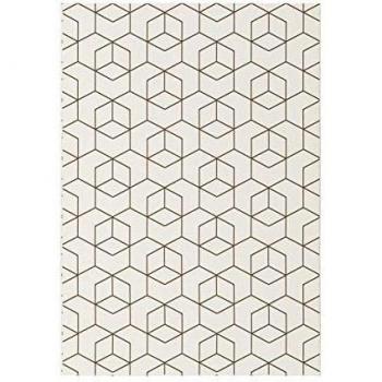 Alfombra Gráfica Essenza Crema - Cubos 3D - 120 x 170 cm