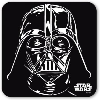 LOGOSHIRT - Guerra de las Galaxias Posavasos - Star Wars Coaster - Darth Vader - Portrait - coloreado - Diseño original con licencia