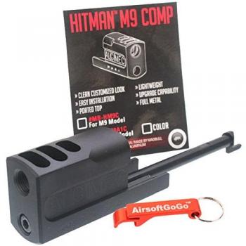 Madbull Hitman M9 M9A1 M92 M92 Aluminio Compensador para SOCOMGEAR / WE Airsoft GBB - AirsoftGoGo Llavero Incluido