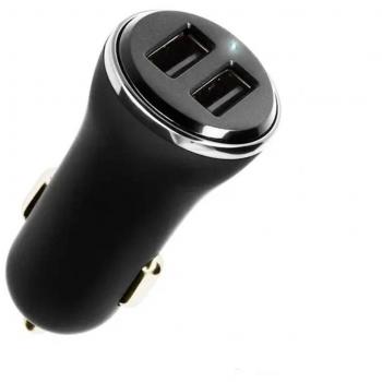 Cargador de coche Dual Supertouch 2x USB-A con cable tipo USB-C Negro