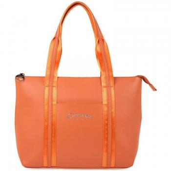 Cimarron Jenison Bolso de Hombro Shopper para Tablet hasta 13 en Polipiel Color Mandarina con Cremallera