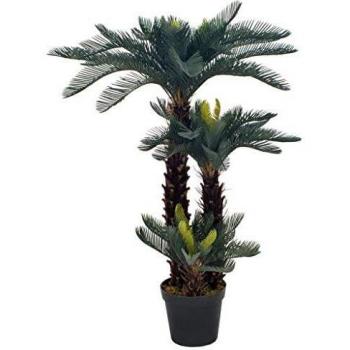 vidaXL Artificial Plant Cycas Palm with Pot Green 125 cm