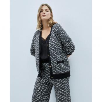 Chaqueta de punto mujer jacquard Couchel