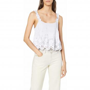 Vero Moda Vmwinnie S/l Tank Sb5 Camiseta sin Mangas, Blanco