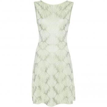 Emporio Armani Women's Short Green Jacquard A-line Dress, Size 46 (L), Multicolor, Style Code: 3D2AW12M12Z0510