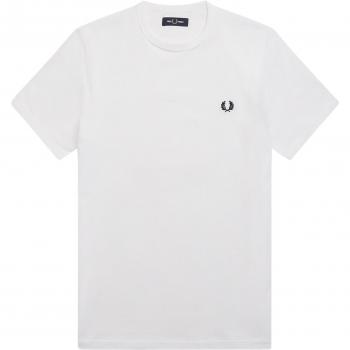 Fred Perry Men's Ringer T-Shirt NOS - White - Size M
