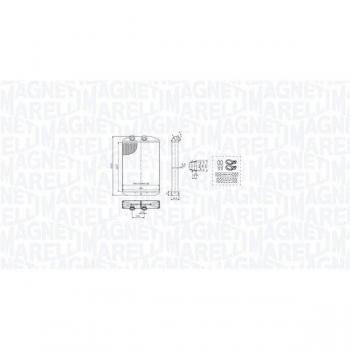 Intercambiador de calor y radiador de calefacción MAGNETI MARELLI 350218519000