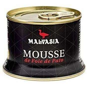MALVASIA Mousse de Foie de Pato Gourmet Sabor Tradicional, Elaboración Tradicional, Ideal para Ocasiones Especiales, Sin Gluten, Lata Abre Fácil de 130 g