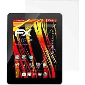 2 x atFoliX Protector Película Touchlet X10.dual.plus Lámina Protectora - FX-Antireflex-HD Antirreflejo para pantallas de alta resolución