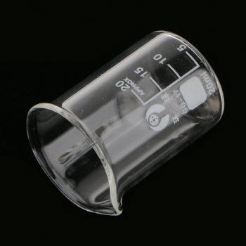Sharplace Vaso de Laboratorio de Química Jarras Medidores Graduada Bajo Cristal - 20ML